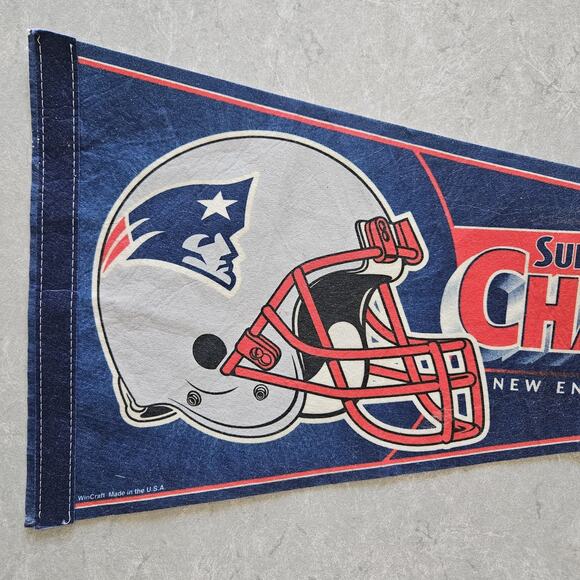 New England Patriots Pennant Superbowl XXXVIII Champions '04 Felt NFL Sports 30" - Picture 2 of 8